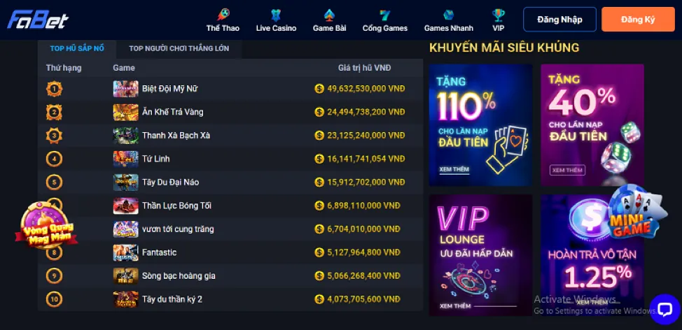 Cá cược Thể thao 95vn casino